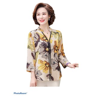 Áo hoa trung niên cho người lớn tuổi GD29-0121