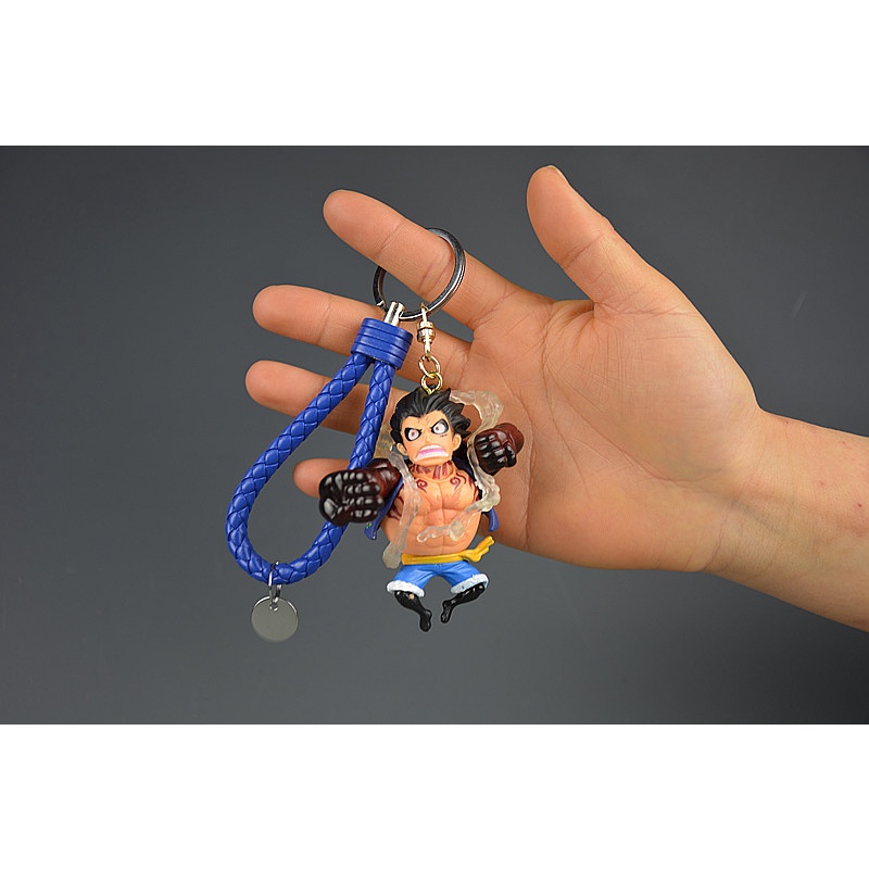 Móc khóa các nhân vật One Piece - Móc khóa mô hình Luffy Gear 4 Zoro Sanji Boa Hancok Chopper MKOP05