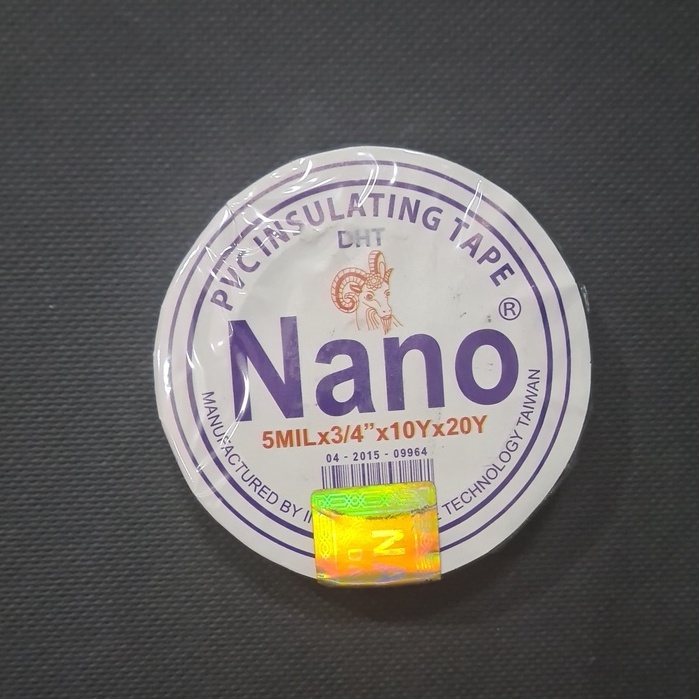 Băng Keo Điện Nano Đen 5MILx3/4''x10Yx20Y