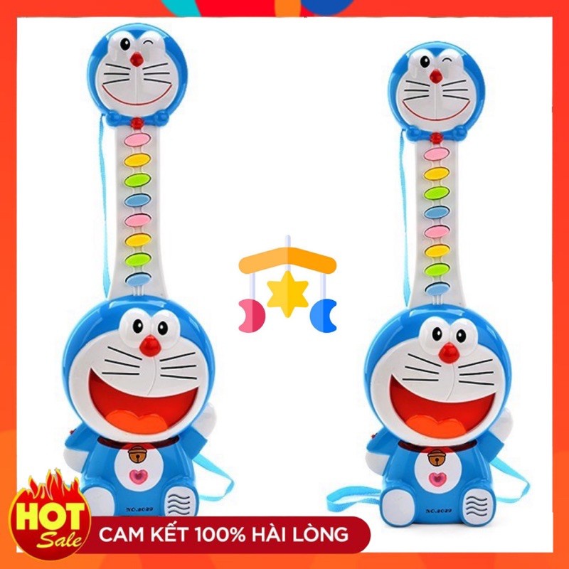 Đồ Chơi Đàn Ghitar Hình Doraemon Dùng Pin Phát Nhạc Cho Bé