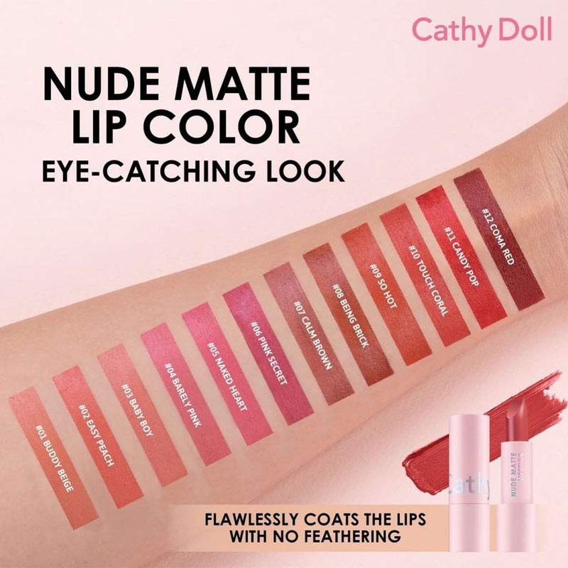 Son thỏi Cathy Doll Nude Matte Lipstick 3.5g