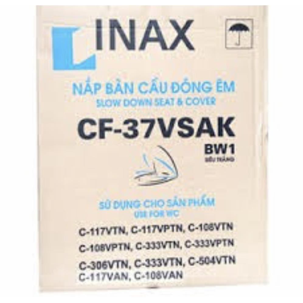 NẮP ĐẬY CẦU INAX CF-37VSAK, NẮP ĐÓNG ÊM CẦU 117,108, MÀU TRẮNG - HÀNG CHÍNH HÃNG INAX