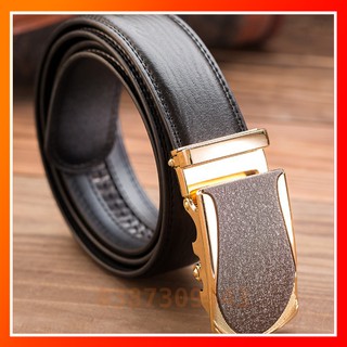 Thắt lưng da nam - da bò 100%, bảo hành da 1 năm - khóa tự động - mã tl03 vàng
