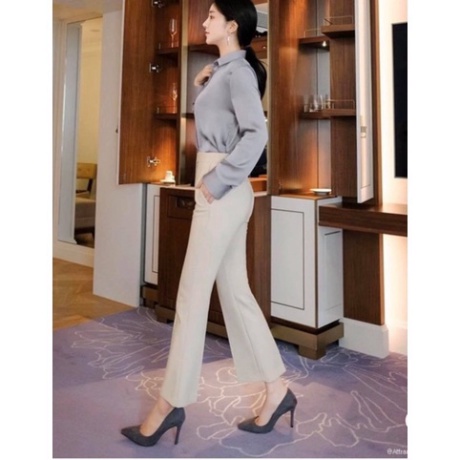 Quần ống loe cạp cao sang chảnh chất tuyết mưa Quần tây công sở ống loe vải đẹp cao cấp Xiao shop, chất xịn giá tốt xiao