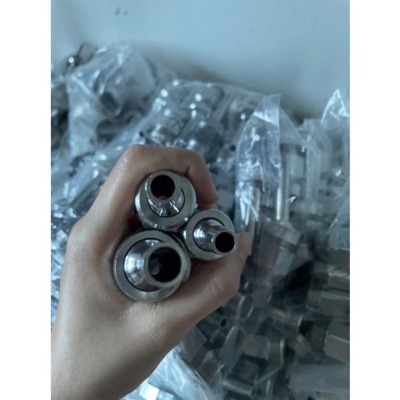 Đầu phun 1 tia inox phi 27mm có van áp chỉnh