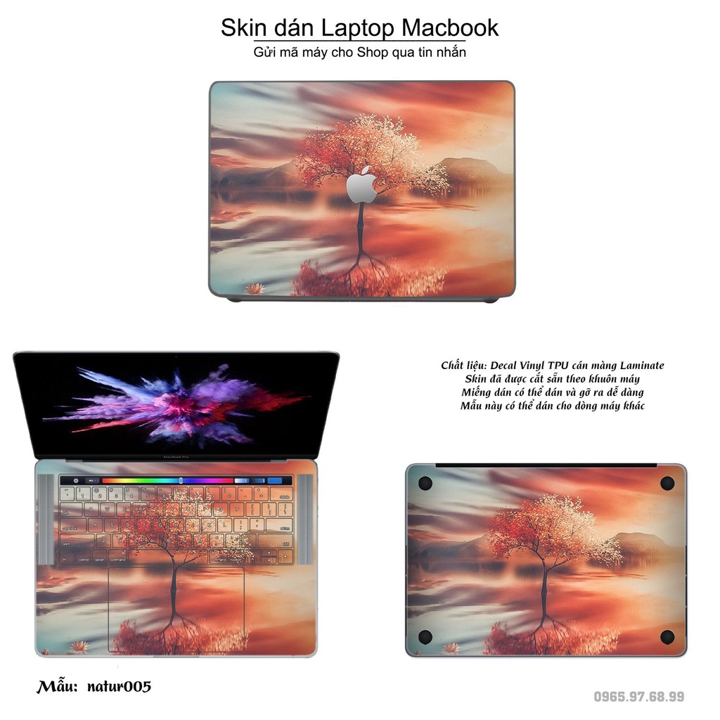 Skin dán Macbook mẫu thiên nhiên (đã cắt sẵn, inbox mã máy cho shop)