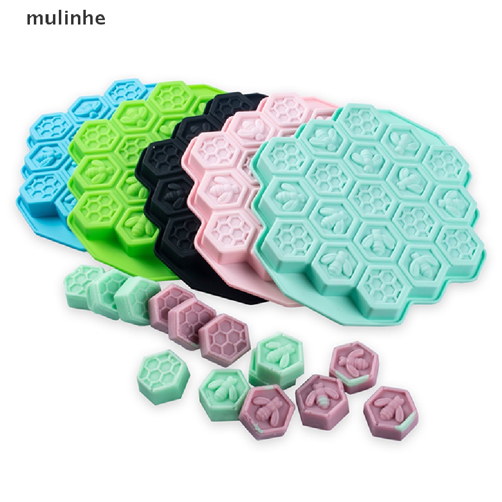 Khuôn Silicon Làm Bánh / Xà Phòng / Sô Cô La Hình Tổ Ong Di Động 19