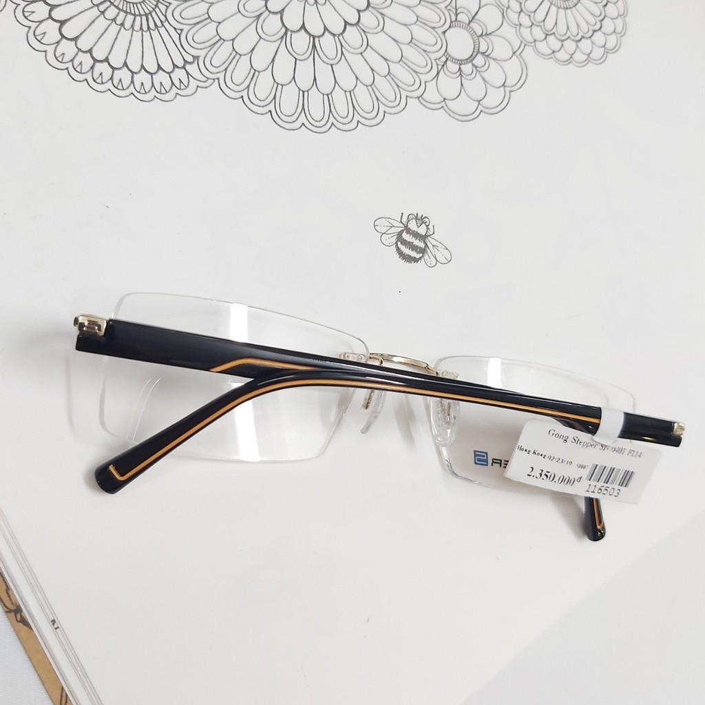 Gọng Kính Khoan Không Viền STEPPER Titanium