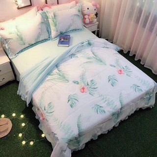 Set chăn ga gối cotton đũi hè