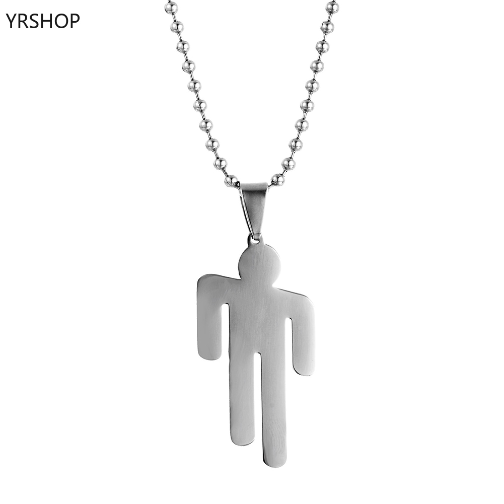 vòng cổ Mặt Logo Billie Eilish Bằng Thép Không Gỉ