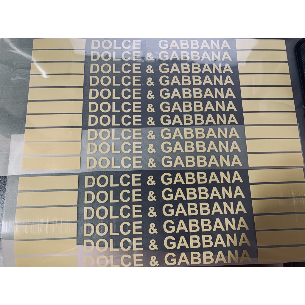 Decal Logo Sticker Patch in áo ủi trực tiếp lên vải chữ Dolce Gold