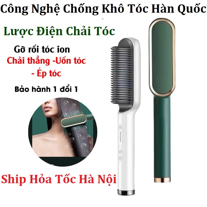 Lược Điện Chải Tóc Nam/Nữ - 6 Mức Chỉnh Nhiệt - Công Nghệ Chống Khô Tóc Hàn Quốc 2022 - Bảo Hành 12 Tháng