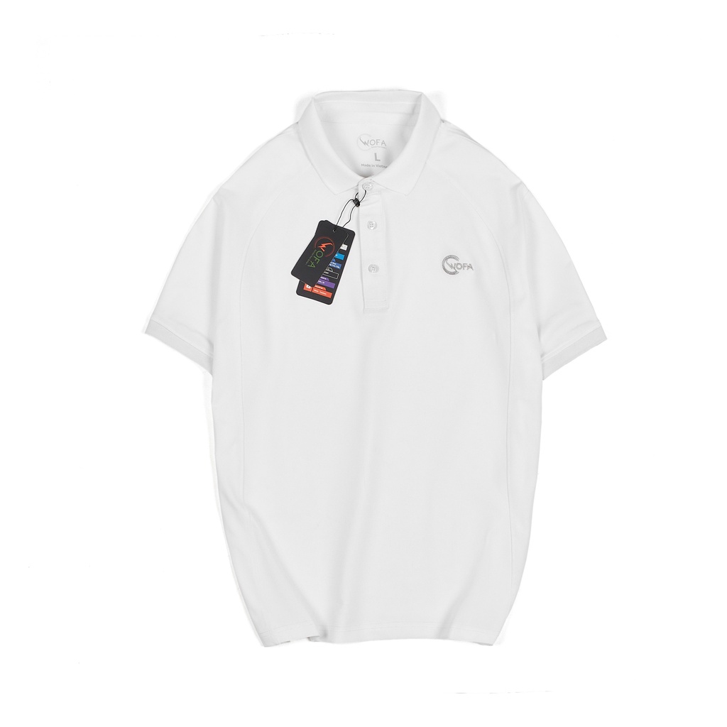 Áo Polo Basic Trắng Vải Cá Sấu Cotton CVC Cao Cấp Dệt Riêng - Wopose Thương Hiệu WoFa