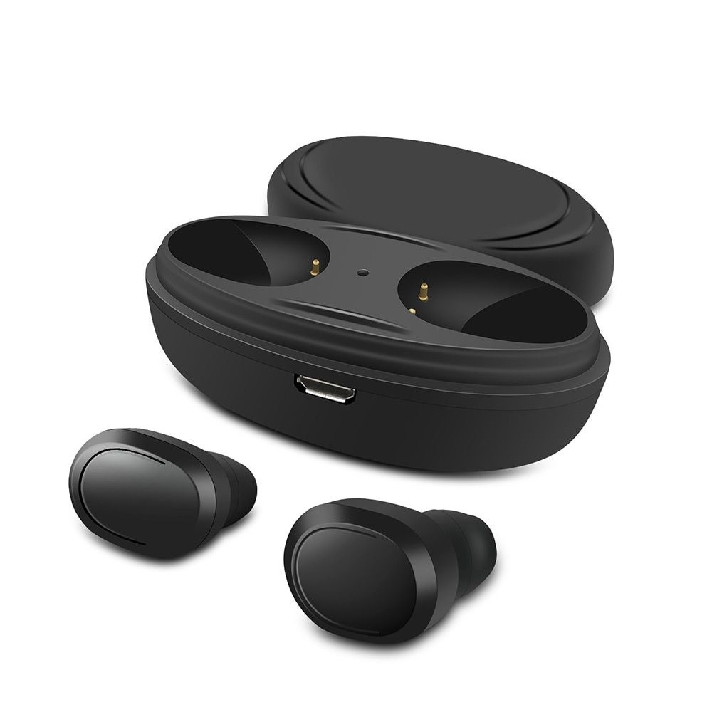 [Tặng Túi ] Tai nghe Bluetooth không dây âm thanh Stereo nhét tai TWS T12 màu đen