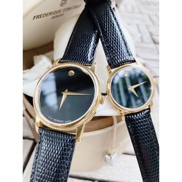 ❣♛☢Đồng hồ Nam (nữ) Movado dây da cao cấp, kinh chống xước - Đồng hồ movado.97