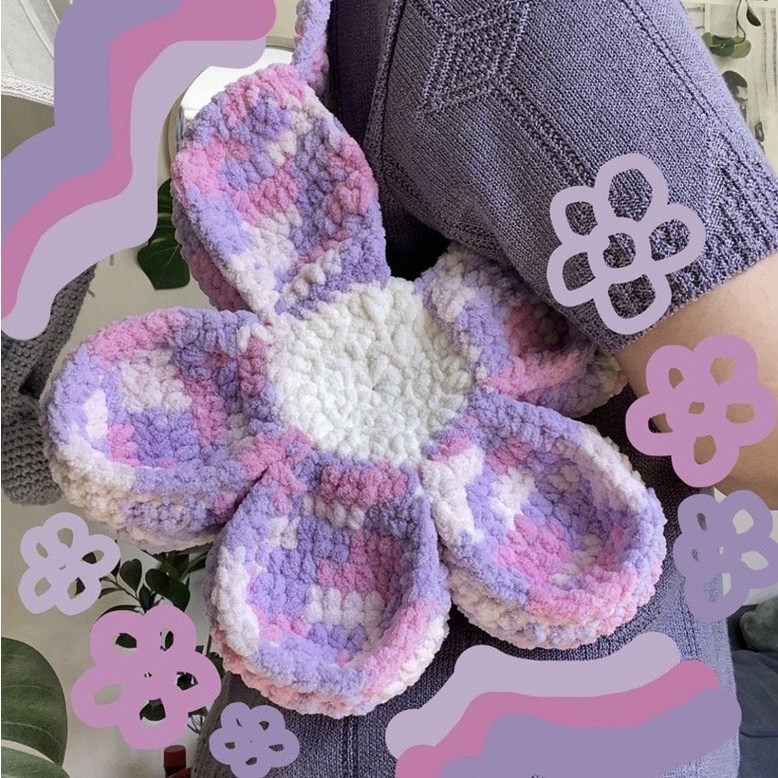 Túi Len Loang Bông Hoa Cúc - Flower Blooming Bag - Nhận Mix Màu/Ship Gấp Theo Yêu Cầu