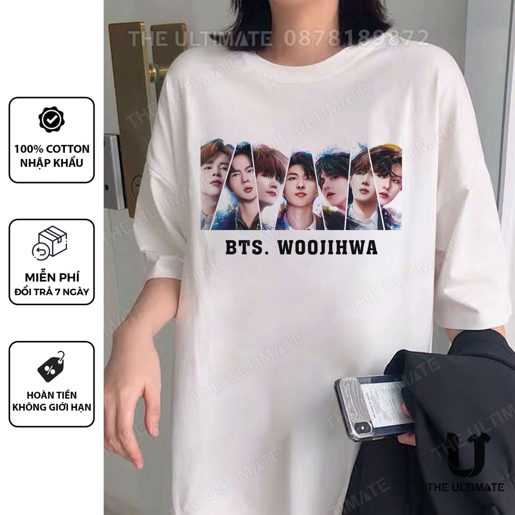 Áo phông [ BTS ] áo thun K-pop1 form rộng nam nữ in hình tay lỡ The Ultimate