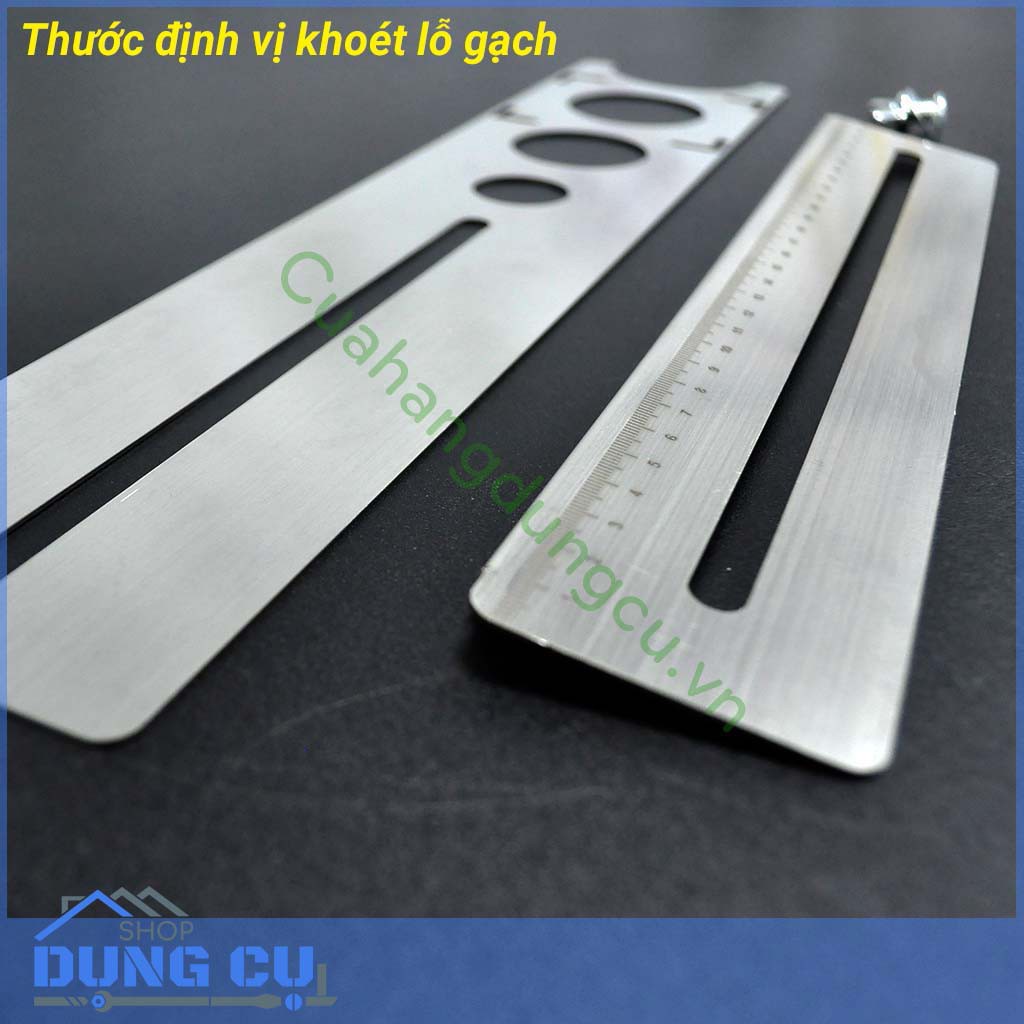Thước định vị khoét lỗ gạch - inox