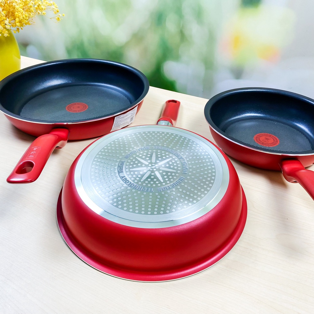 Chảo chống dính Tefal đáy từ cạn lòng 21cm - 24cm - 28cm G1350695 - Chảo Tefal Dùng Được Bếp Từ