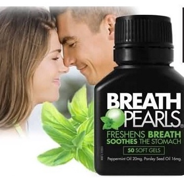 Viên Uống Thơm Miệng Breath Pearls Original 50 Soft Gels