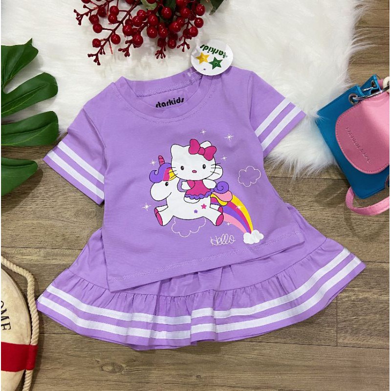 SET VÁY ÁO THỂ THAO IN KITTY PONY