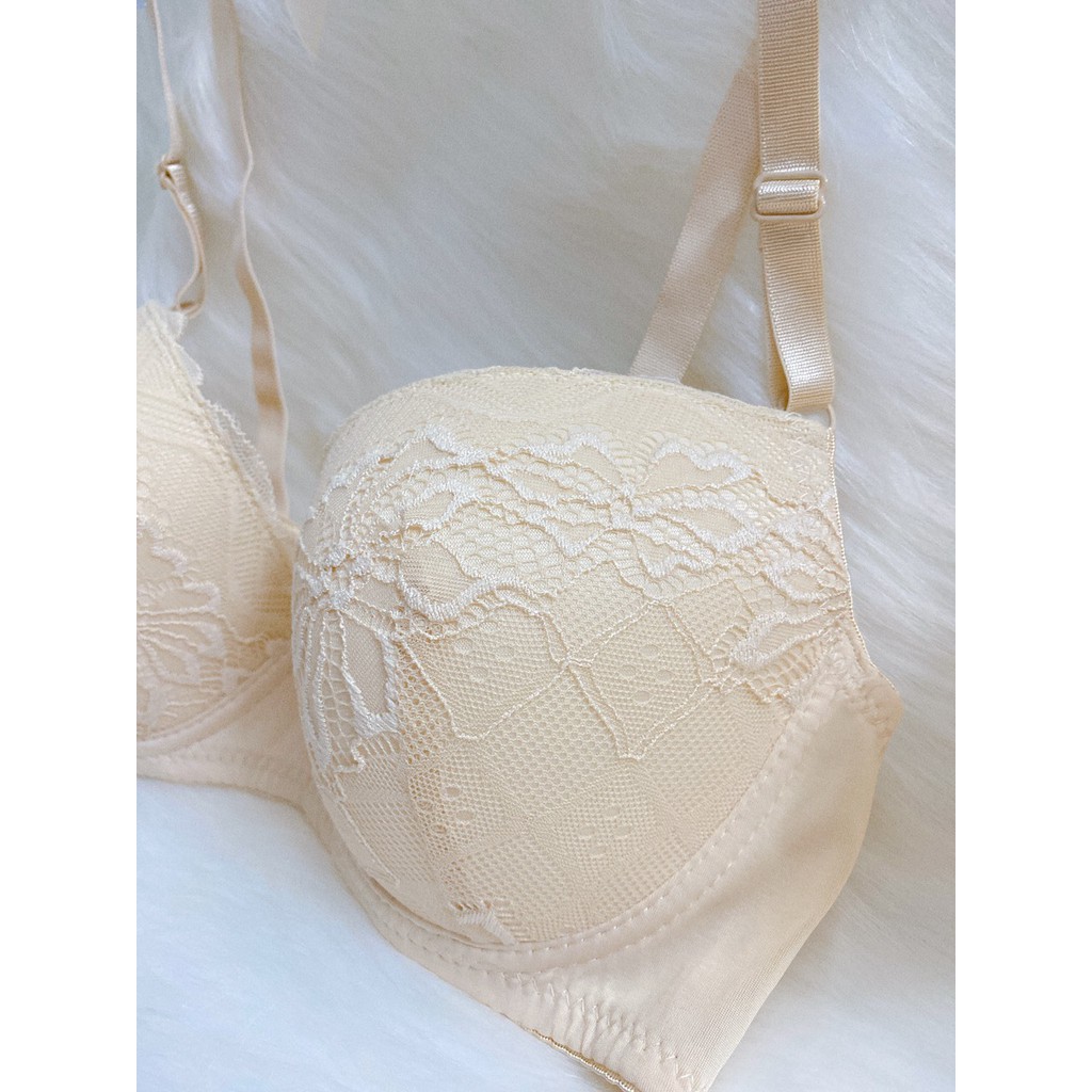 [SIZE 34B][MÚT VỪA CÓ GỌNG ] Áo ngực nữ dạng ren quyến rũ - áo lót nâng ngực phối ren  siêu quyến rũ - Kellywang