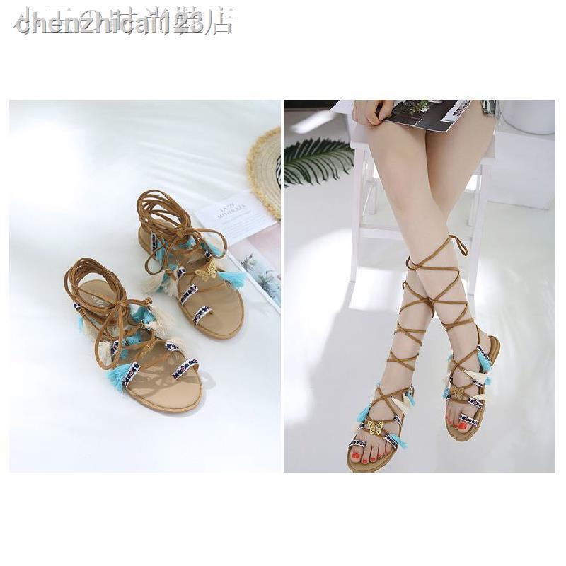 ✎☈✕□✇♝ Giày sandal cột dây phong cách Roman