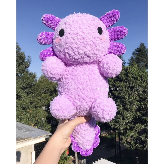 Gấu Bông Axololt  Nhiều Màu Sắc 🌈 Len Móc Thủ Công || Monua.stuff 🦀