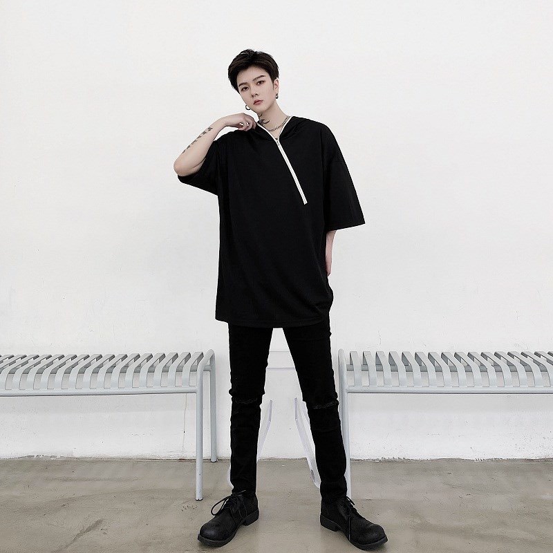 ÁO THUN TAY LỠ NAM VÒNG DÂY KÉO NÓN