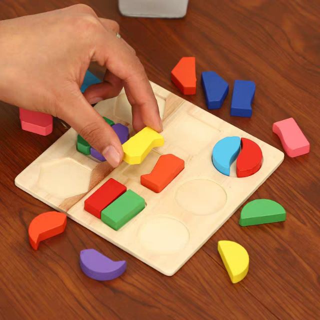 Bảng tập Chia Phân Số = Bảng Chia Phân Số Montessori Vivitoys Bằng Gỗ