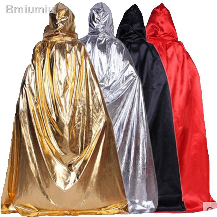 ◇✲Halloween Grim Reaper Áo choàng Áo choàng Trang phục biểu diễn phù thủy đáng sợ
