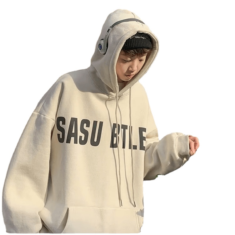 Áo hoodie Dáng Rộng In Chữ Phong Cách Hip Hop Đường Phố Hàn Quốc Chất Lượng Cao