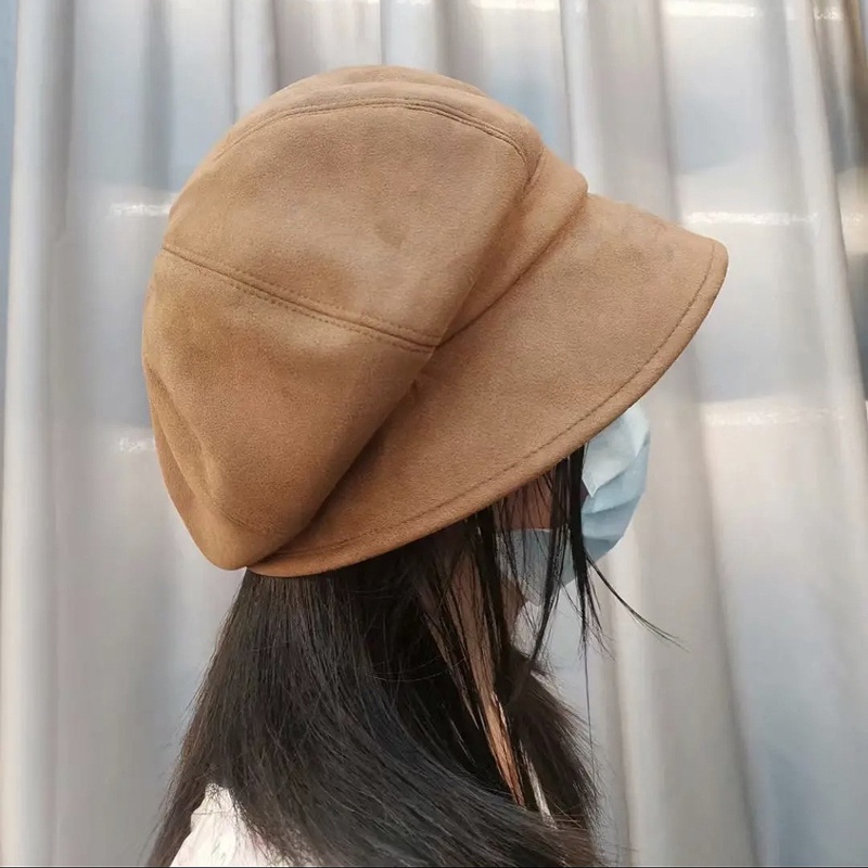 Mũ Tai Bèo Che Mặt Bằng Da Lộn Kiểu Nhật Bản Dễ Phối Đồ