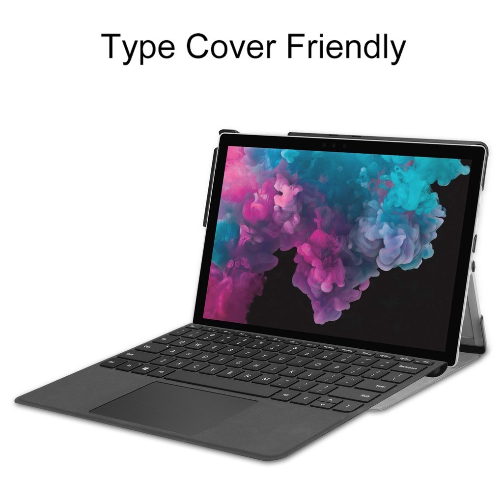 Surface Pro 6 7 Case, 12.3" Slim Cover + PU Leather for 2015-2019 Microsoft Pro 4/5