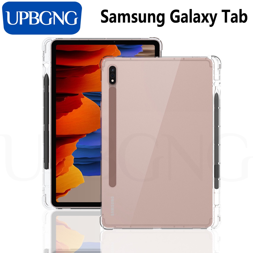 Ốp Máy Tính Bảng Silicon Mềm Có Ngăn Đựng Bút Cho Samsung Galaxy Tab S8 Plus S8+ Galaxy S7 FE 12.4 S6 Lite A7 Lite T970
