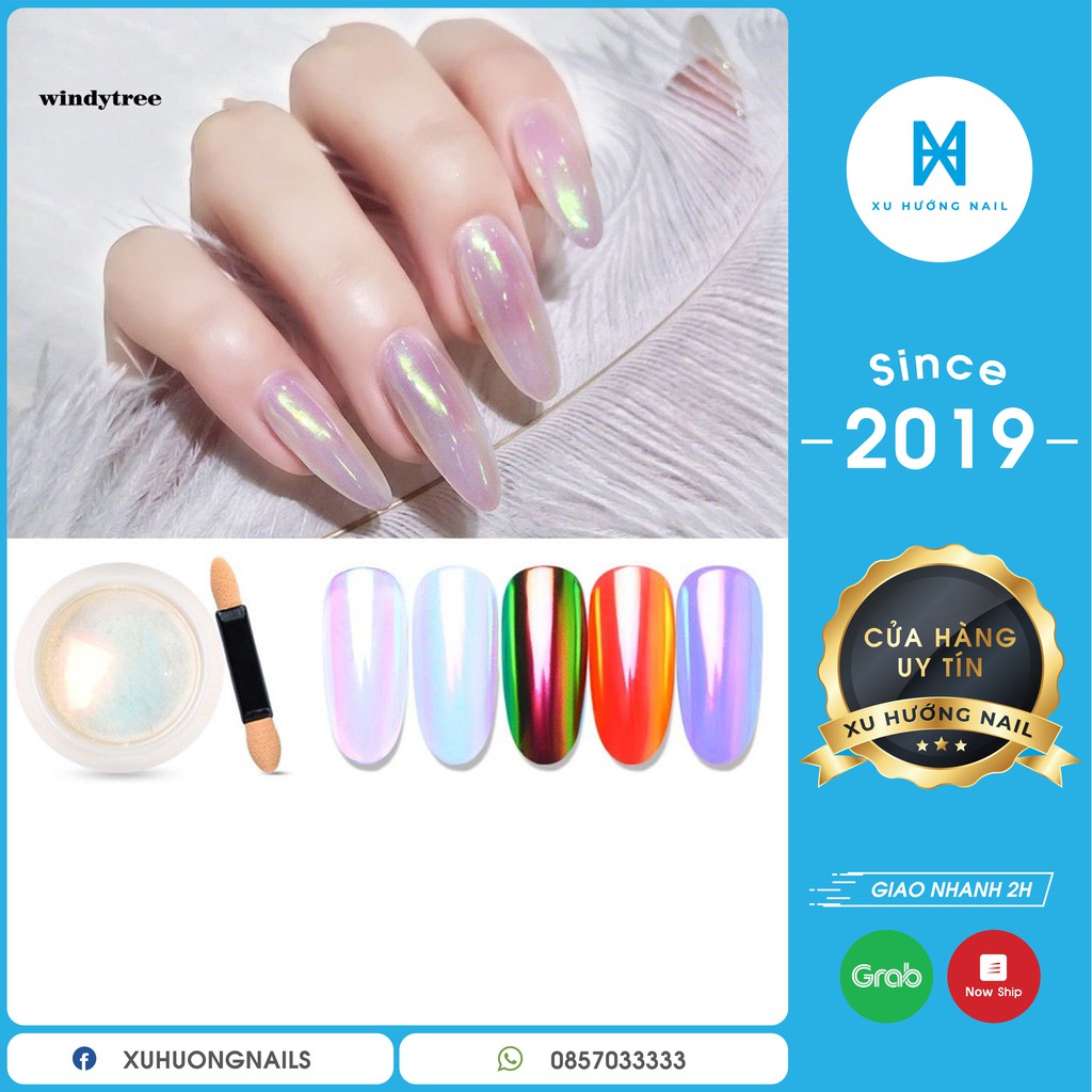 Bột ngọc trai 6 màu làm nail