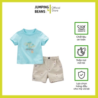 Bộ Little Maven cotton xanh cây dừa quần be cho bé trai 2-7 tuổi (PD1916) - JUMPING BEANS Official Store