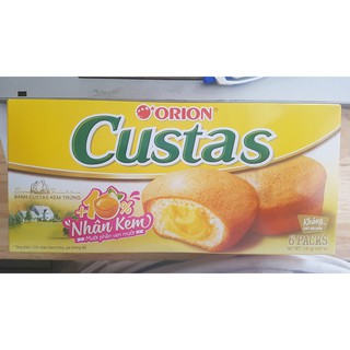 Bánh kem trứng Orion Custas hộp 141g 6 cái