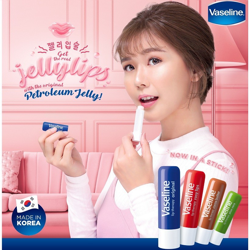 Son dưỡng môi hoa hồng dạng thỏi Vaseline  4.8g #Rosy Lips