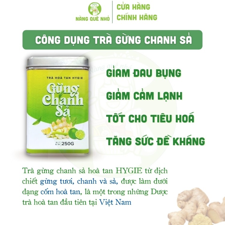 Trà Gừng Chanh Sả Tăng Sức Đề Kháng Hygie and Panacee 250gr