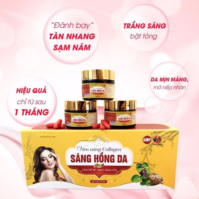 _VIÊN UỐNG SÁNG HỒNG DA GIÚP TRẮNG DA MỊN DA ,ĐÁNH BAY NÁM