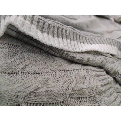 [ORDER] Áo khoác len cardigan nữ họa tiết xoắn màu xám