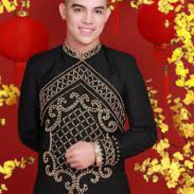 Áo dài nam kết vẽ tay