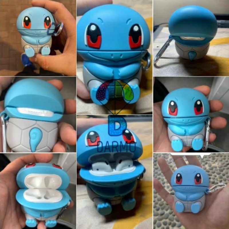 Case bảo vệ Airpods Pro/1/2/ Huawei Freebuds 3 adventure time/ squirtel rùa xanh da trời/ digivice