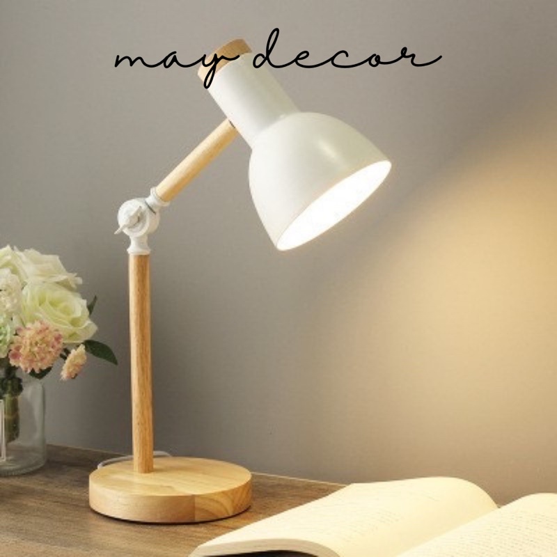 Đèn học đế gỗ bảo vệ mắt Décor phong cách Hàn Quốc - MAY.DECOR