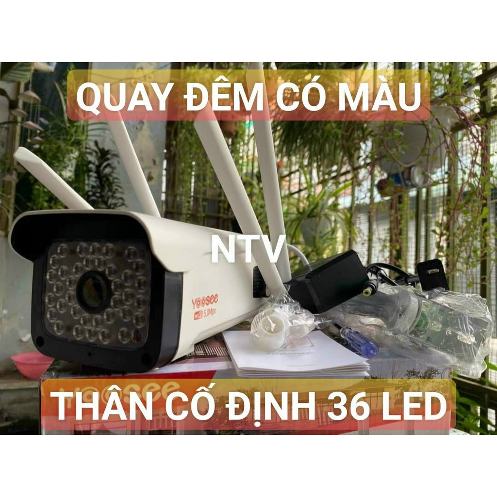 Camera Yoosee ngoài trời 6 led, có led chiếu sáng, quay có màu ban đêm