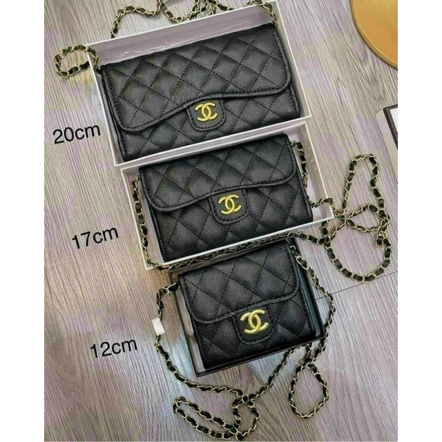 Ví Bóp Nữ Mini Da Hạt, Ví Chà Neo Nữ Đeo Chéo 3 Size