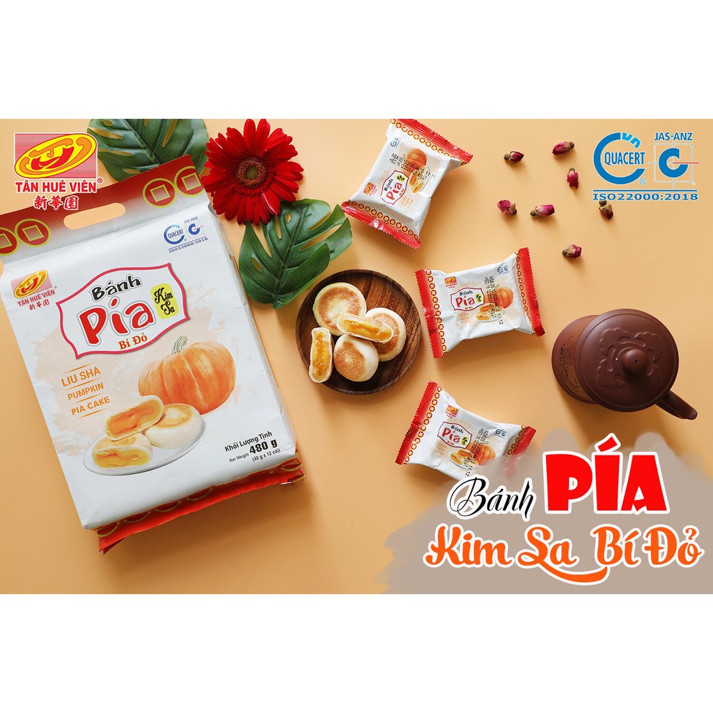 [Mã BMBAU50 giảm 7% đơn 99K] Bánh Pía Kim sa Bí đỏ Tân Huê Viên (loại mini)