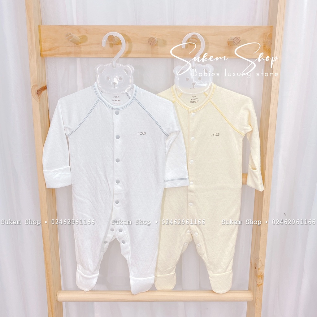 Bộ Body Có Tất Nous/Body Dài Cho Bé Sơ Sinh Chất Petit Siêu Mềm, Mát,Thấm Hút Tốt, Kháng Khuẩn Cao
