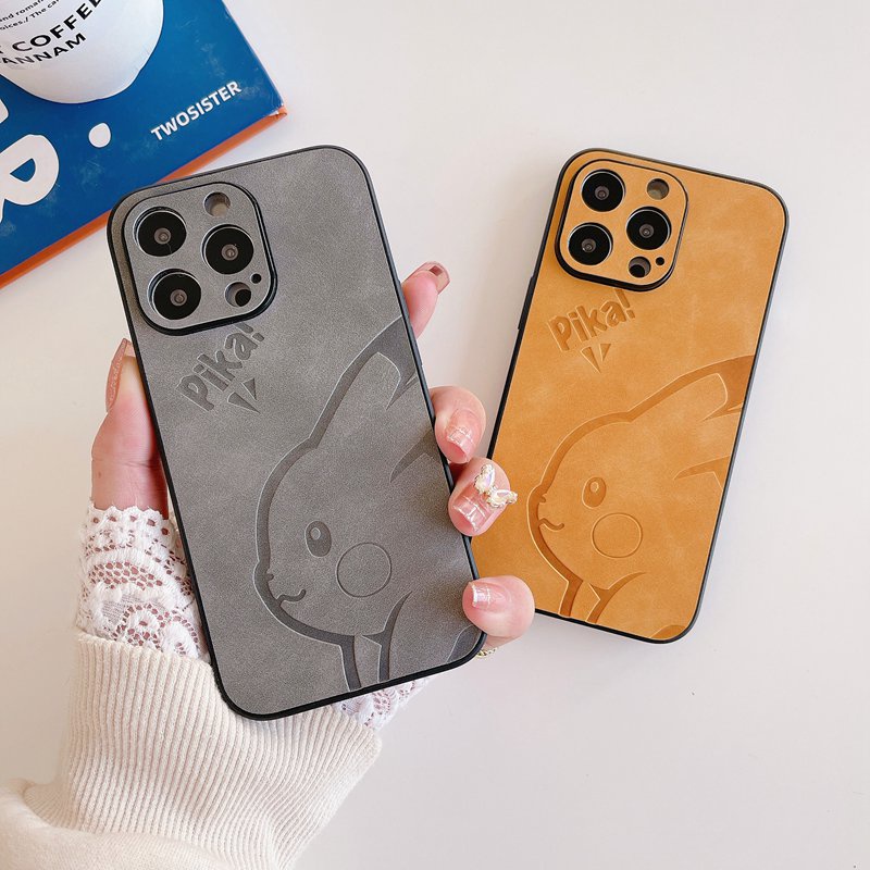 High quality vintage suede Soft Case Iphone 7 8 Plus IPhone X Xr Xs 11 12 13 Pro Max Iphone Xr Ftd Fashion Models Men's Cute Pikachu Pokemon GO